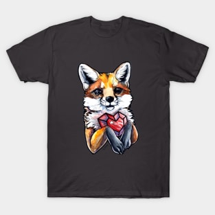 Fox with a heart T-Shirt
